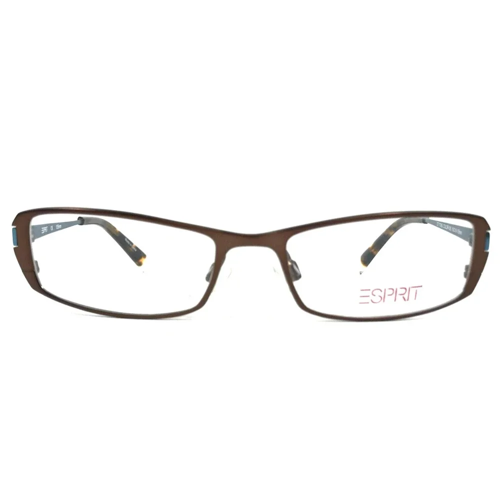 Esprit Kids Eyeglasses Frame ET17363 535 Brown Blue Rectangle Full Rim 50-16-135